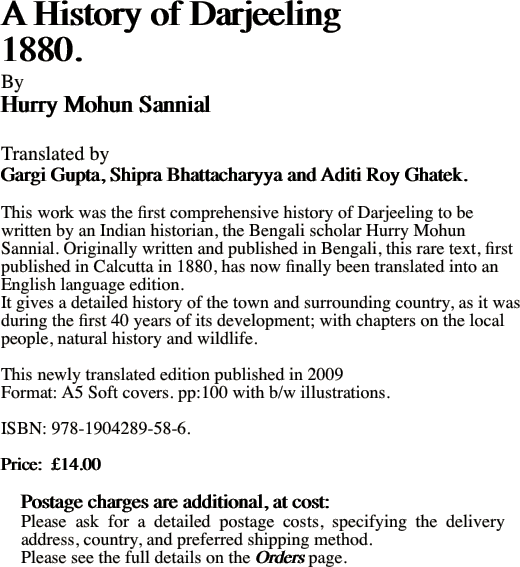 A History of Darjeeling