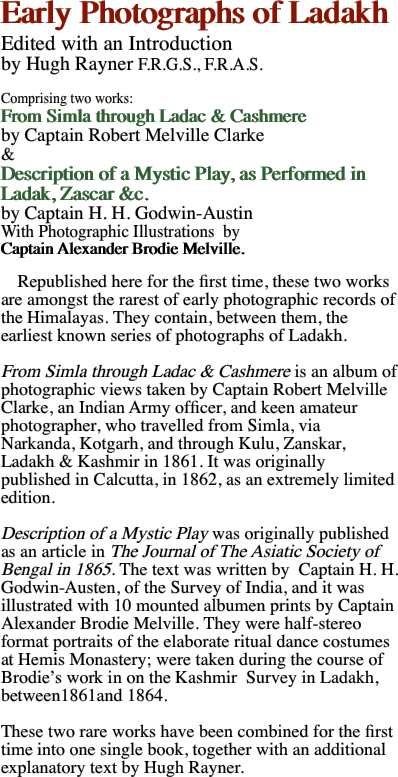 Early Photographs of Ladakh