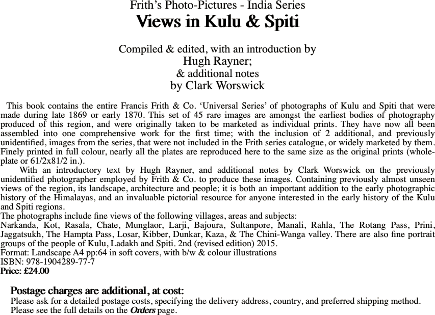 Frith’s Photo-Pictures - India Series