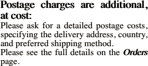 Postage charges are additional, at